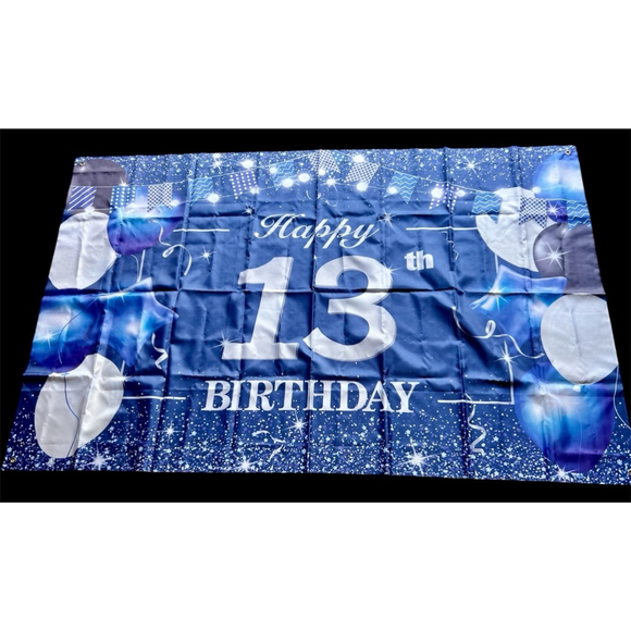 13 YEAR OLD BIRTHDAY BANNER - Picture 1 of 8